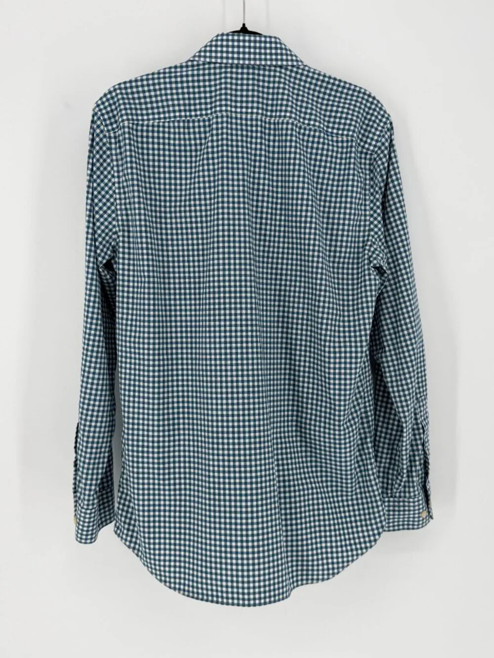 Banana Republic Grant Fit Blue Green Gingham Button Down Shirt Men’s M
